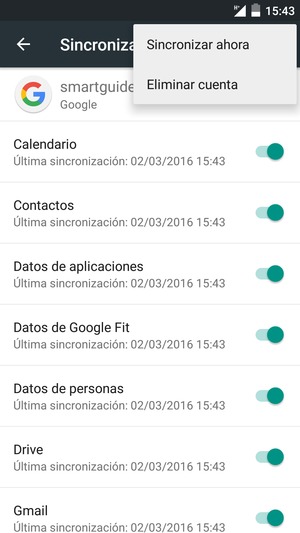 Seleccione Sincronizar ahora