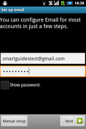 Enter your Gmail or Hotmail address and Password. Select Next