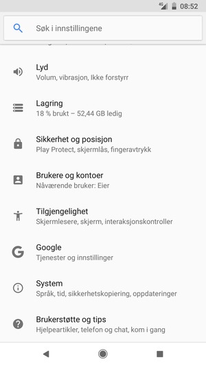 Bla til og velg Brukere og kontoer