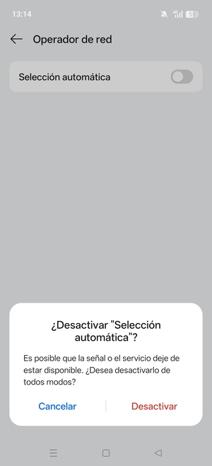 Seleccione Desactivar