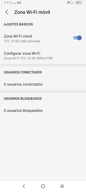 El teléfono ha sido configurado para su uso como módem