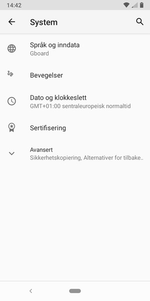 Velg Avansert