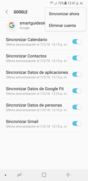 Seleccione Sincronizar ahora