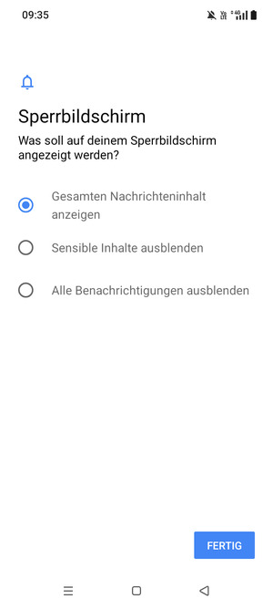 Wählen Sie Ihre gewünschte Option und wählen Sie FERTIG