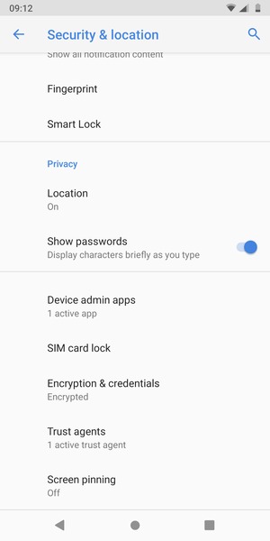 Select SIM card lock