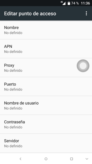 Introduzca la información de MMS