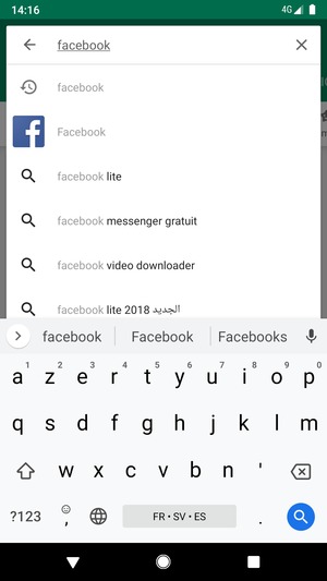Saisissez le nom de l'appli et sélectionnez Rechercher