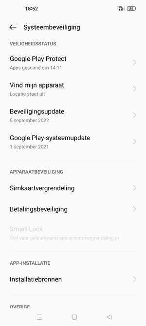 Selecteer Simkaartvergrendeling