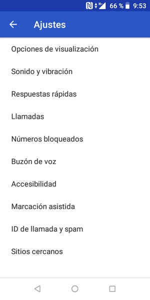 Seleccione Buzón de voz
