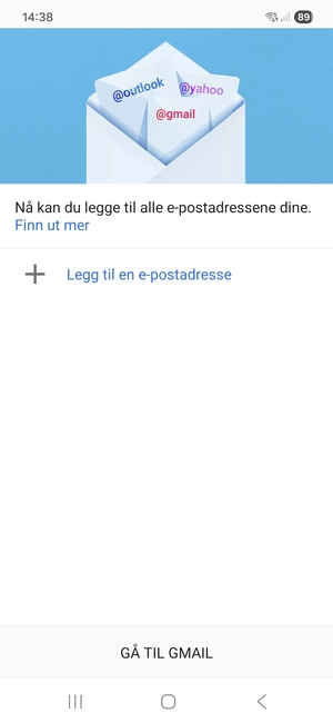 Velg Legg til en e-postadresse