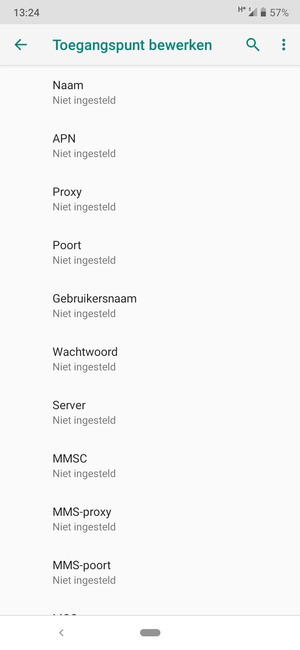 Voer internetgegevens in