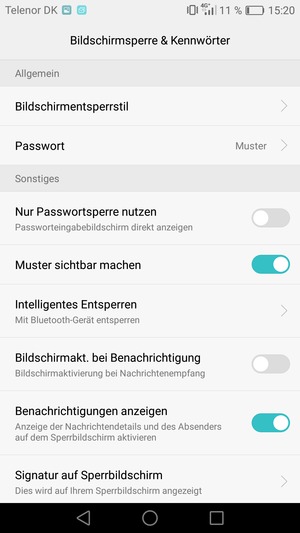 Ihr Handy ist jetzt mit einer Bildschirmsperre gesichert