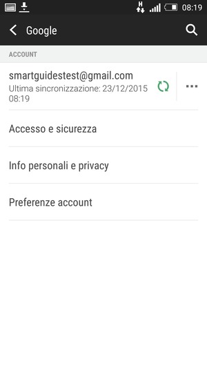 Seleziona il tuo account