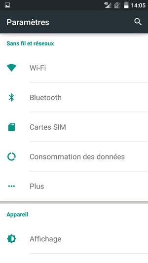 Sélectionnez Plus