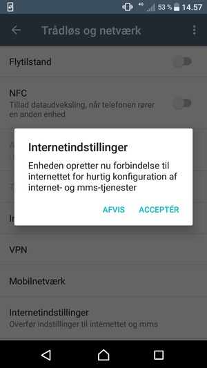 Vælg ACCEPTÉR