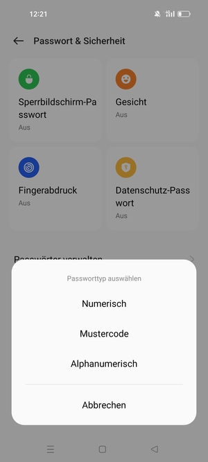 Wählen Sie Mustercode