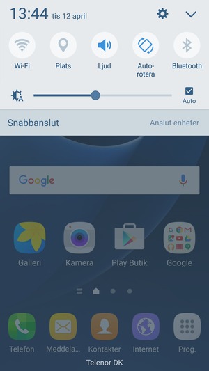 Välj Ljud för att byta till vibrationsläge