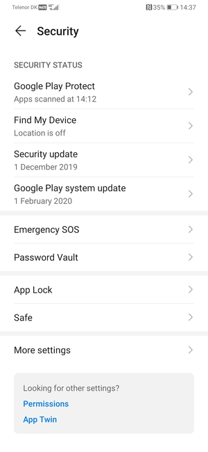 Select More settings