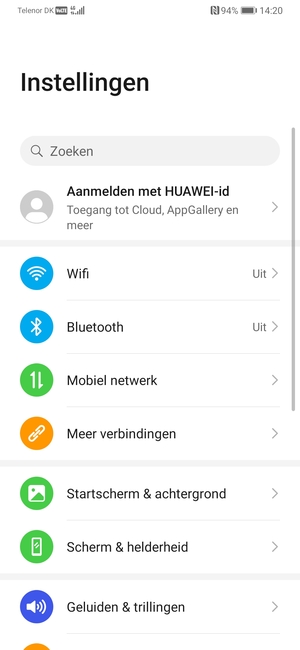 Selecteer Mobiel netwerk