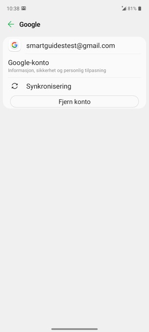 Velg Synkronisering