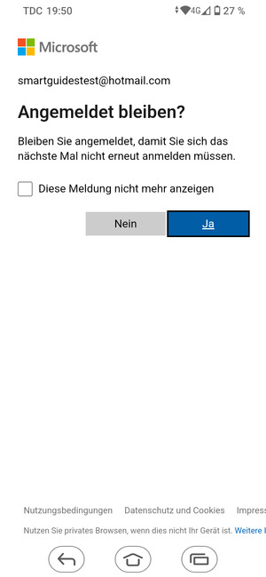 Wählen Sie die gewünschte Option