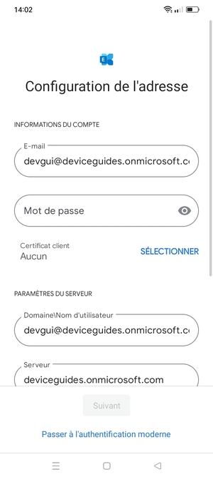 Saisissez votre mot de passe