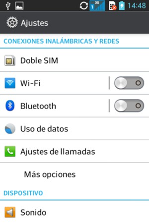 Seleccione Wi-Fi