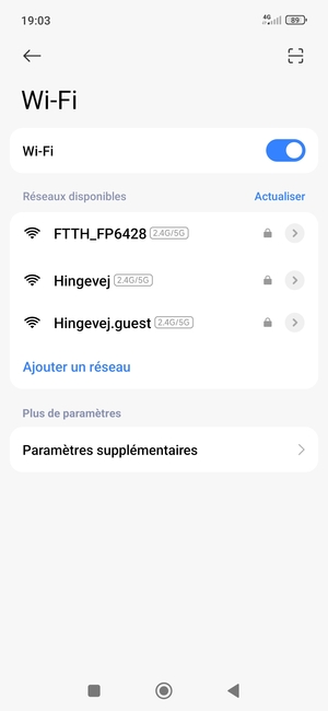 Sélectionnez le réseau sans fil auquel vous souhaitez vous connecter