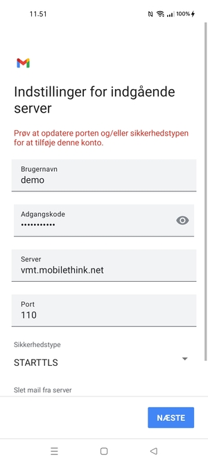 Vælg Sikkerhedstype