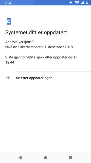 Velg Se etter oppdateringer