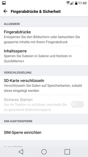 Wählen Sie SIM-Sperre einrichten