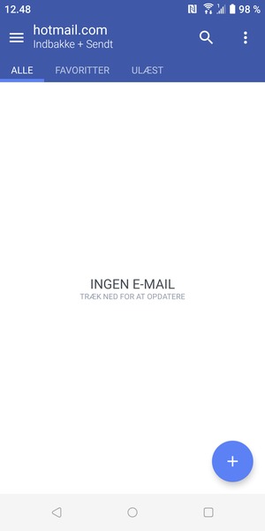 Din Hotmail er klar til brug