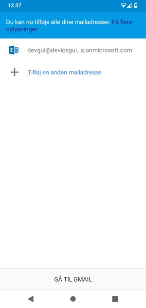 Vælg GÅ TIL GMAIL