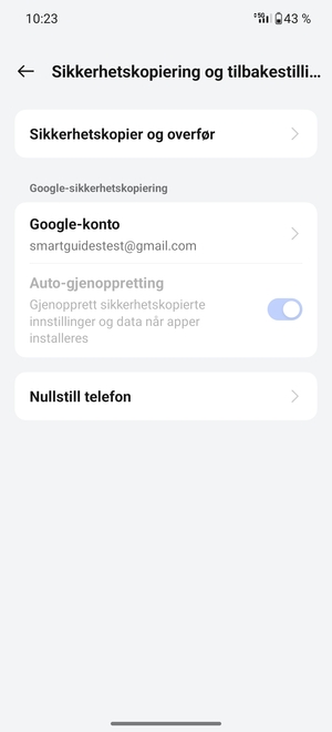 Velg Google-konto