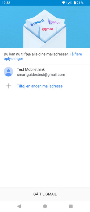 Vælg GÅ TIL GMAIL