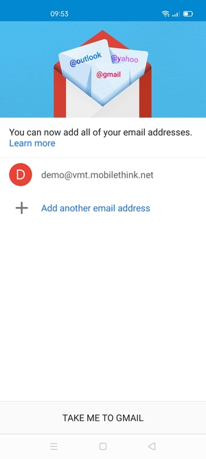 Select TAKE ME TO GMAIL