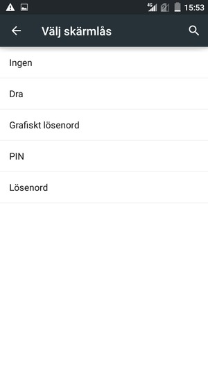 Välj Grafiskt lösenord