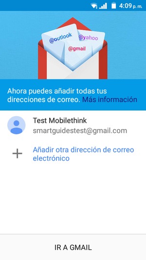 Seleccione IR A GMAIL