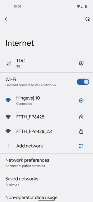 You are now connected to the Wi-Fi network