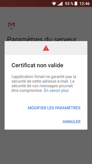 Sélectionnez MODIFIER LES PARAMÈTRES