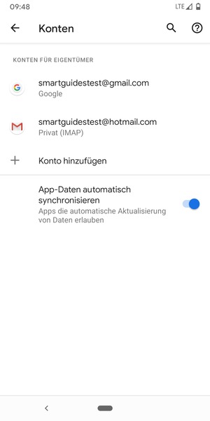 Wählen Sie Ihr Google Konto