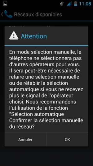 Sélectionnez OK