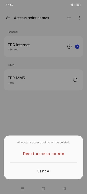 Select Reset access points
