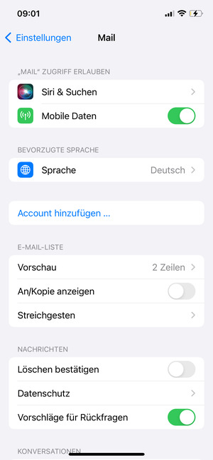 Wählen Sie Account hinzufügen...