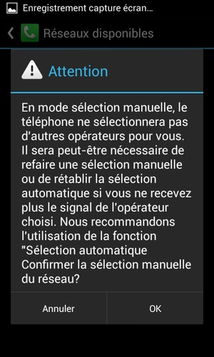 Sélectionnez OK