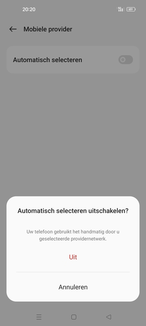 Selecteer Uit