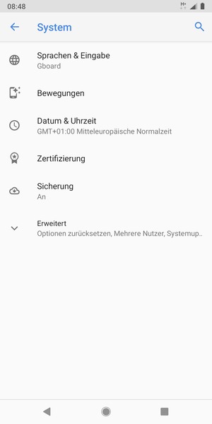 Wählen Sie Erweitert