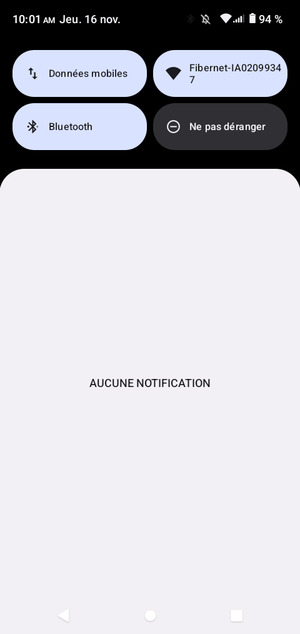 Déroulez à nouveau le menu du haut