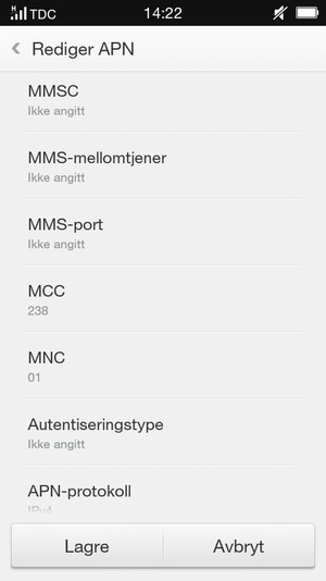 Bla ned og skriv inn MMS-informasjon