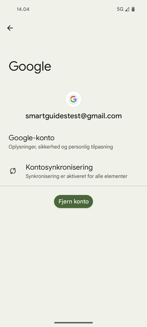 Vælg Kontosynkronisering